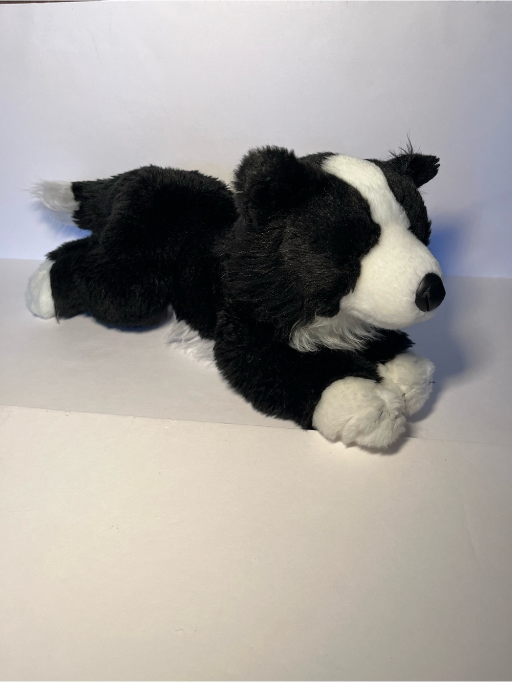 Vintage 2007 Toys R Us Animal Alley Border Collie Plush Dog Stuffed Animal 17"